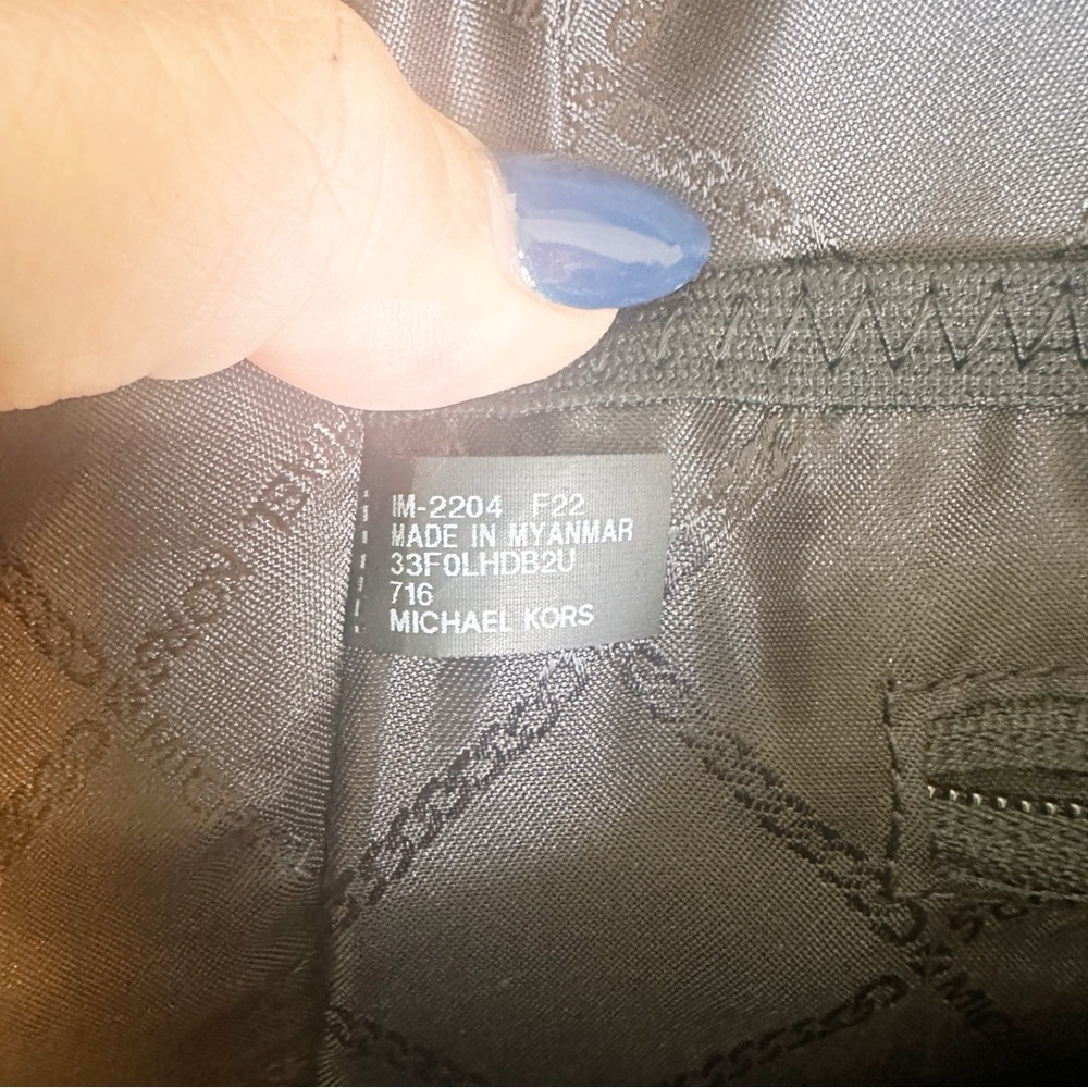 Michael Kors Hudson Logo Canvas Leather Large Backpack - Picture 8 of 16